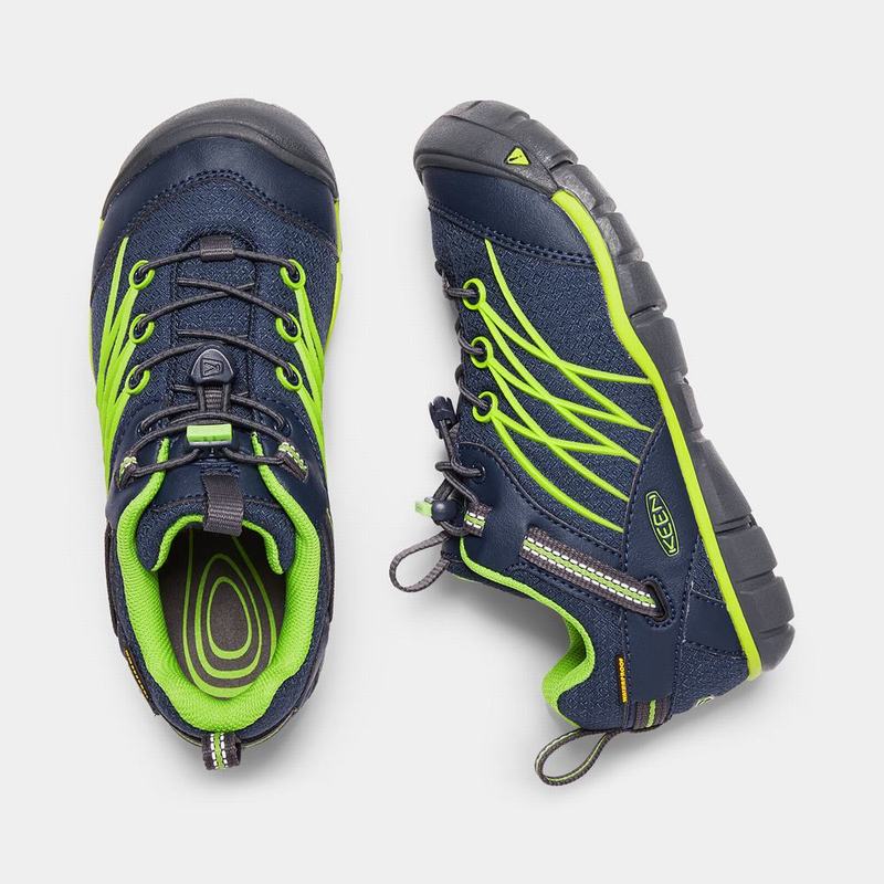 Zapatos Trekking Keen Chandler Waterproof Cnx Para Niños Azul Marino/Verdes - Zapatos Keen Mexico (4